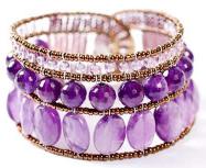 Amethyst and sterling silver Ziio bracelet.