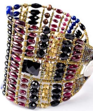 This wide statement bracelet by Ziio is called 