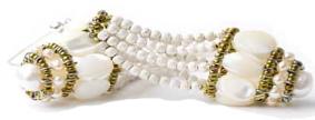 Long pearl Italian designer earrings by Ziio.