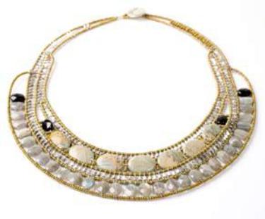 Artisan Italian semi-precious necklace by Ziio.